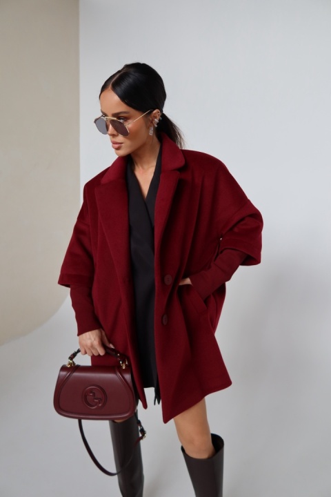 Płaszcz ETERNAL bordo LA MANUEL