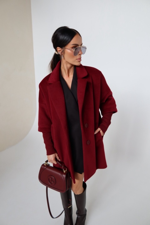 Płaszcz ETERNAL bordo LA MANUEL