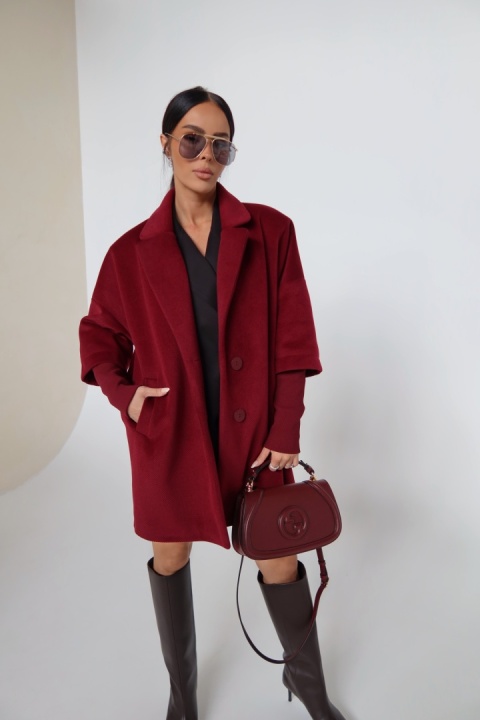 Płaszcz ETERNAL bordo LA MANUEL
