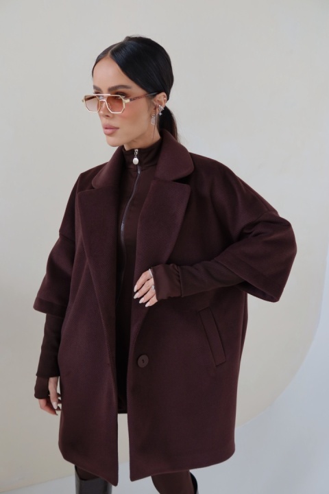 Płaszcz ETERNAL czekolada LA MANUEL