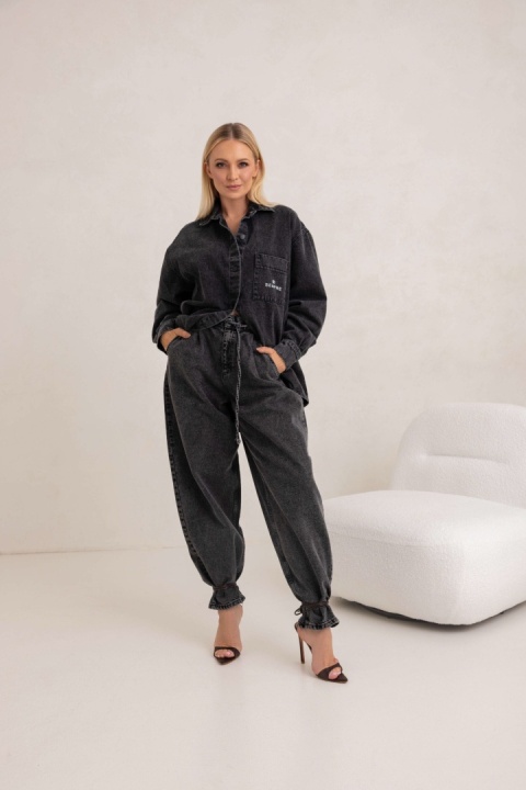 SPODNIE JEANS CZARNE Sempre