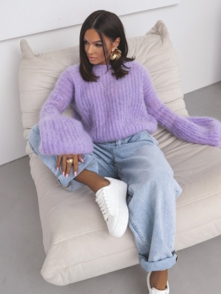 SWETER PUSIA PREMIUM fioletowy