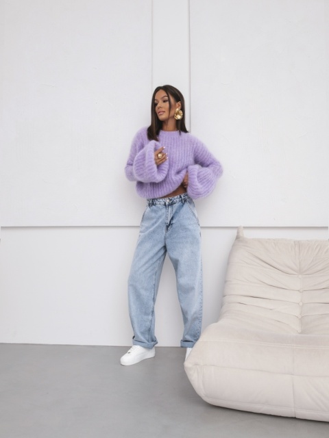 SWETER PUSIA PREMIUM fioletowy