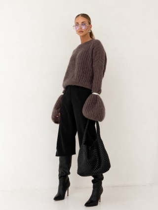 SWETER PUSIA PREMIUM jasny czekoladowy