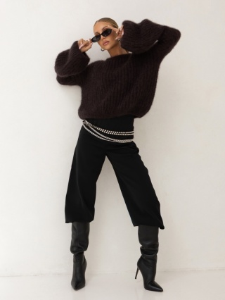 SWETER PUSIA PREMIUM ciemny czekoladowy