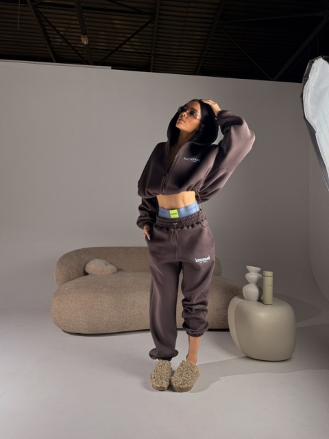 Spodnie CREAMY czekolada La Manuel