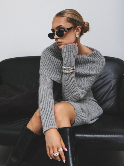 Sukienka Junna cocomore Szara Sukienka Junna cocomore Szara