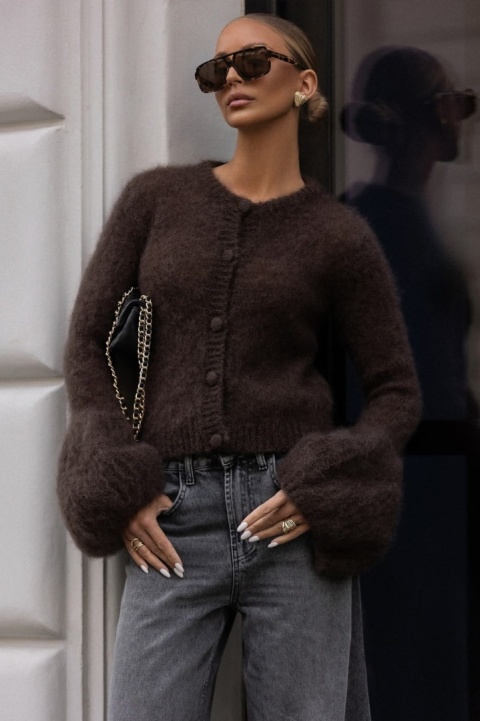 Sweter ANA Premium YARN czekoladowy