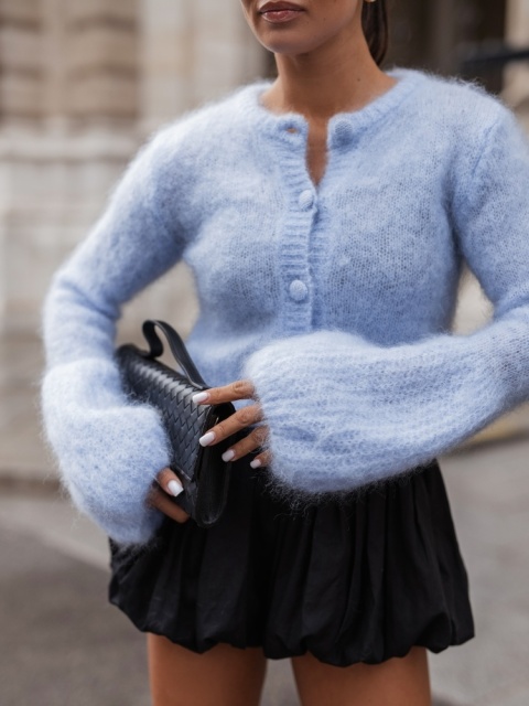 Sweter ANA Premium YARN błękitny