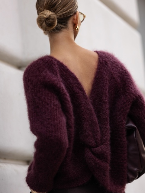 Sweter Teilor YARN bordowy