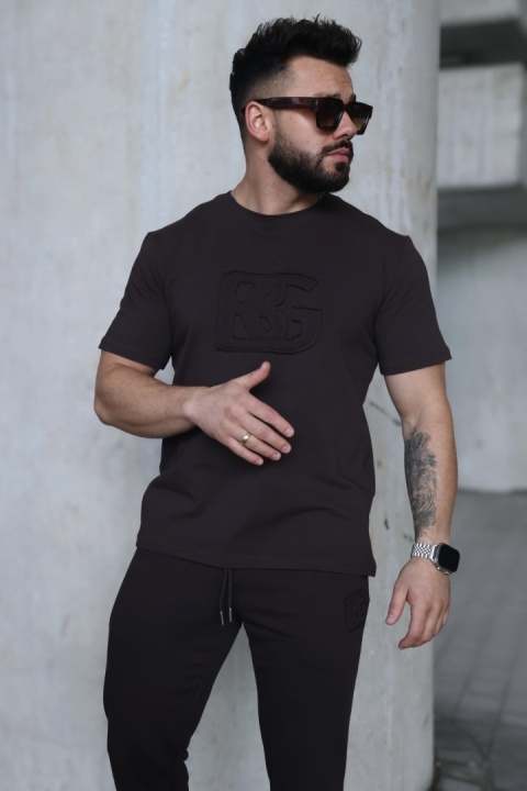 T-SHIRT MĘSKI BG ORIGAMI | CZEKOLADA