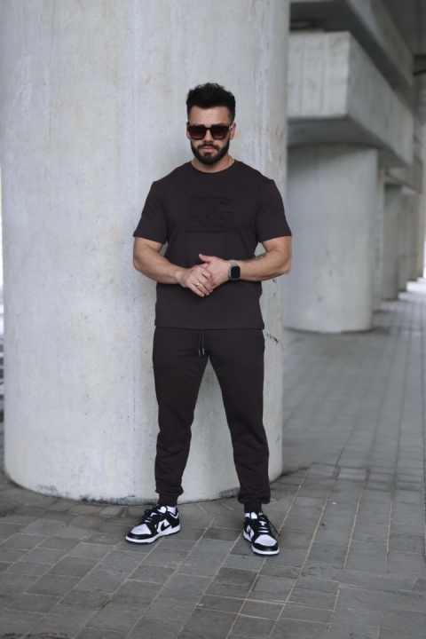 T-SHIRT MĘSKI BG ORIGAMI | CZEKOLADA