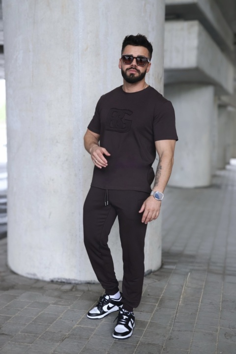 T-SHIRT MĘSKI BG ORIGAMI | CZEKOLADA