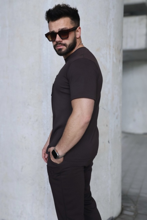 T-SHIRT MĘSKI BG ORIGAMI | CZEKOLADA