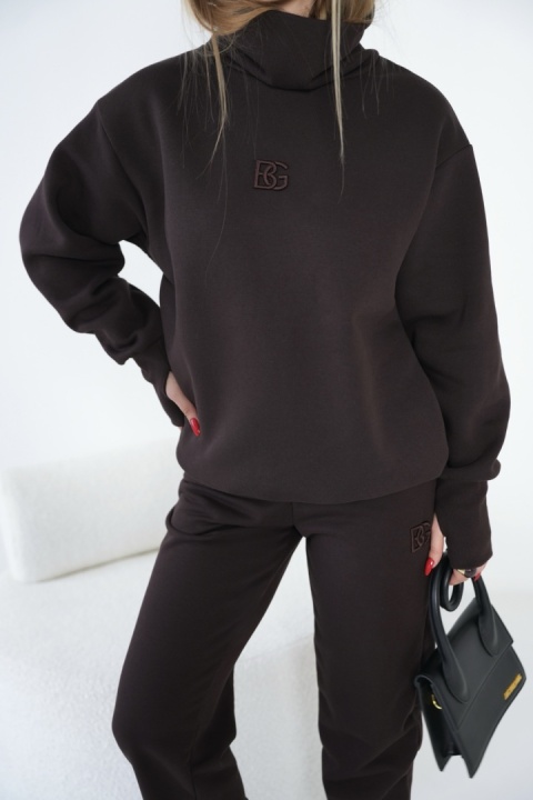 BLUZA DAMSKA BG SAY YES | CZEKOLADOWY