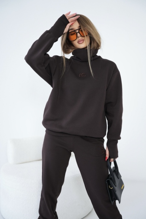 BLUZA DAMSKA BG SAY YES | CZEKOLADOWY