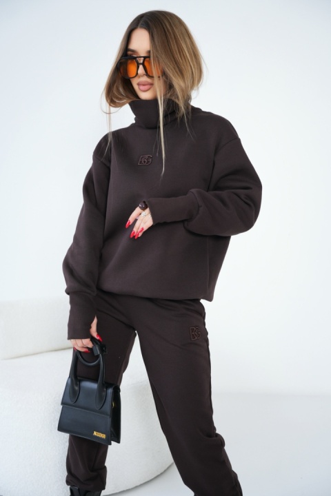 BLUZA DAMSKA BG SAY YES | CZEKOLADOWY