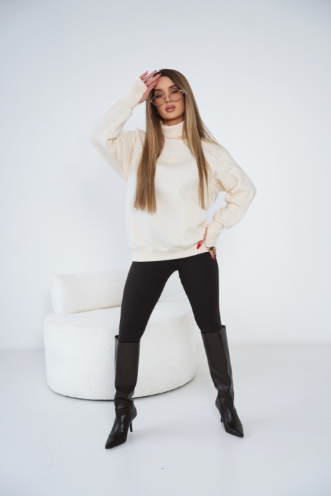 BLUZA DAMSKA BG SAY YES | WANILIOWY