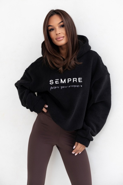 BLUZA TEDDY CZARNA Sempre