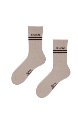 SKARPETKI LOLA BEŻOWY/ CIEMNA CZEKOLADA