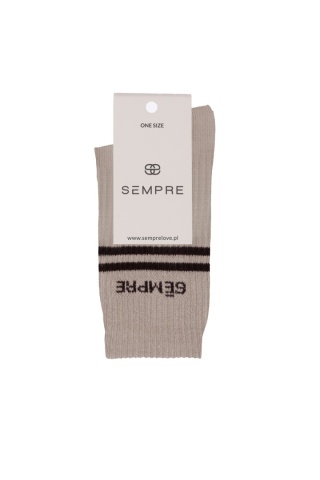 SKARPETKI LOLA BEŻOWY/ CIEMNA CZEKOLADA