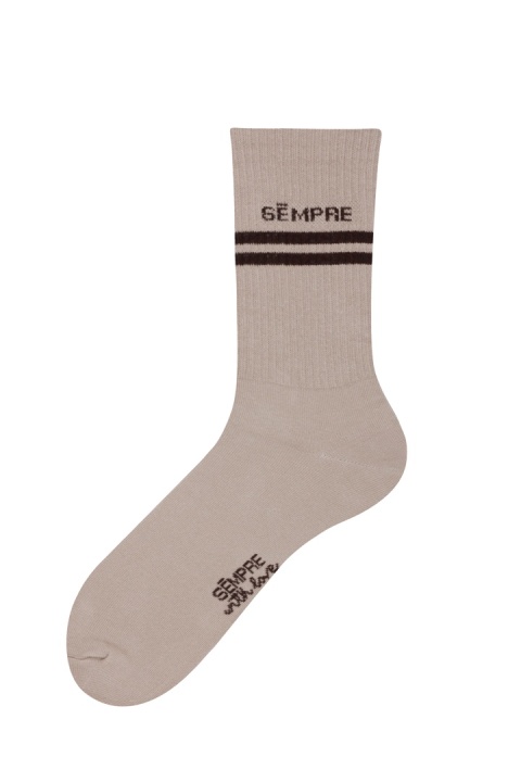 SKARPETKI LOLA BEŻOWY/ CIEMNA CZEKOLADA