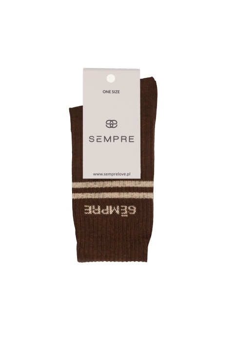 SKARPETKI LOLA JASNA CZEKOLADA/BEŻOWY