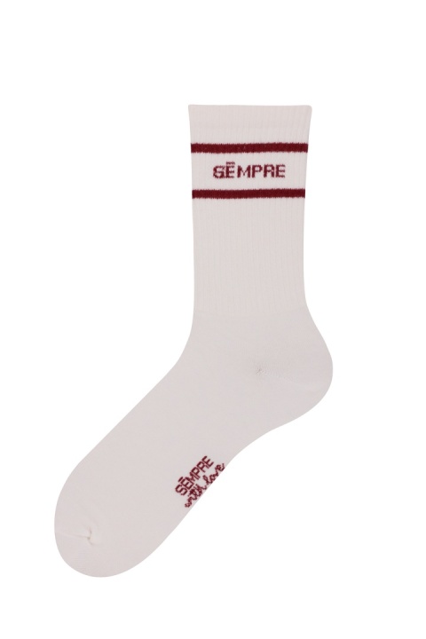 SKARPETKI LOLA WANILIOWY/BORDO