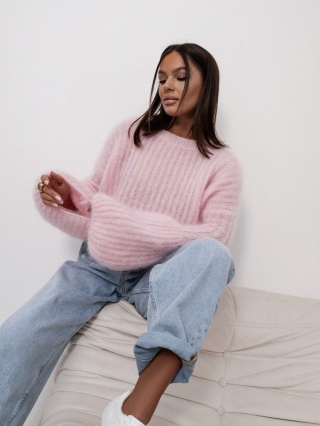 SWETER PUSIA PREMIUM pudrowyn róż