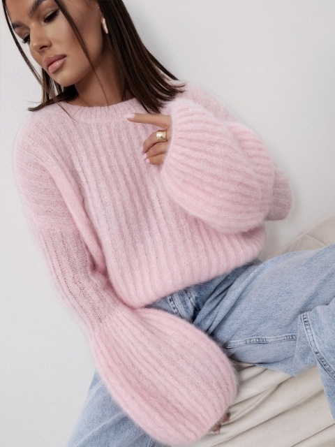 SWETER PUSIA PREMIUM pudrowyn róż