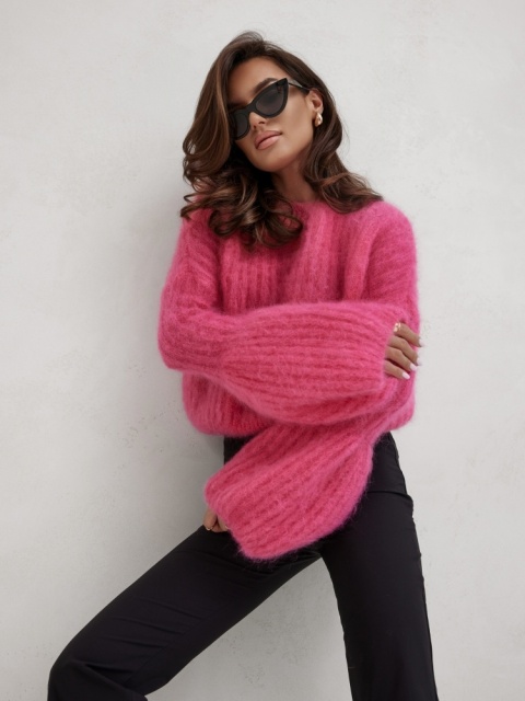 SWETER PUSIA PREMIUM amarantowy