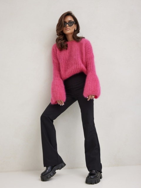 SWETER PUSIA PREMIUM amarantowy