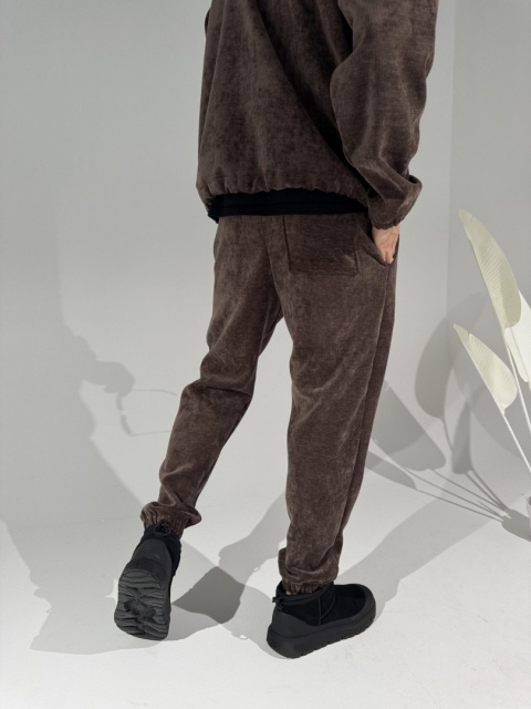 Spodnie męskie KING czekoladowe LA MANUEL