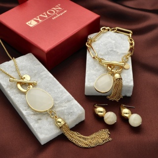 Bransoletka z jadeitem mlecznym B97504