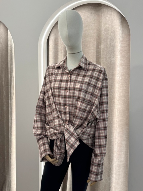 KOSZULA AURA CZEKOLADA Z RÓŻEM Sempre with love