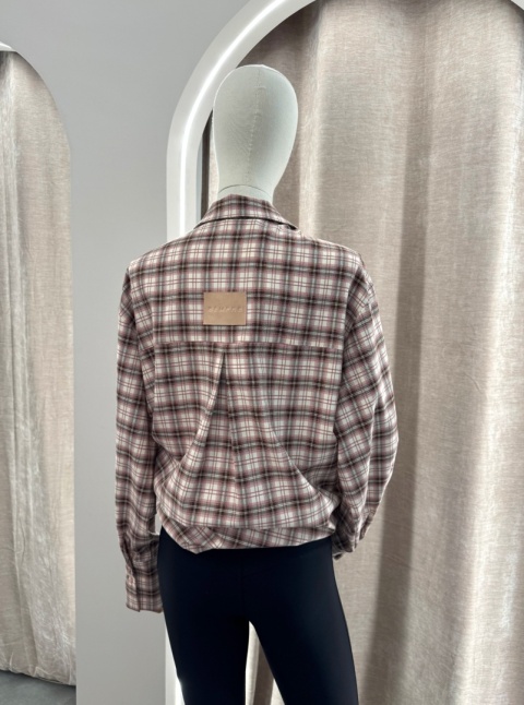 KOSZULA AURA CZEKOLADA Z RÓŻEM Sempre with love