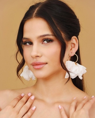 Kolczyki jedwabne E98076