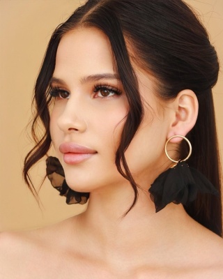 Kolczyki jedwabne E98076