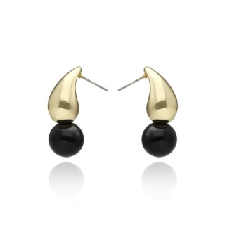 Kolczyki z agatem czarnym E97503