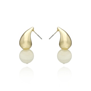 Kolczyki z jadeitem mlecznym E97504