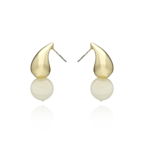 Kolczyki z jadeitem mlecznym E97504