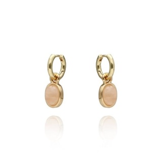 Kolczyki z kwarcem różowym E97500