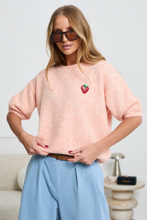 SWETER Z KRÓTKIM RĘKAWEM