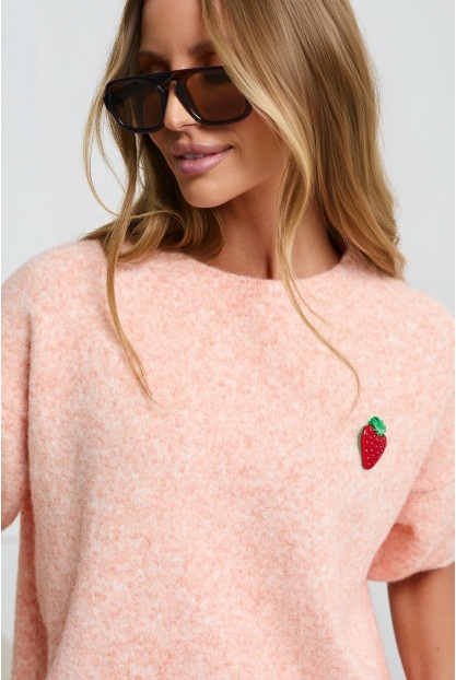 SWETER Z KRÓTKIM RĘKAWEM