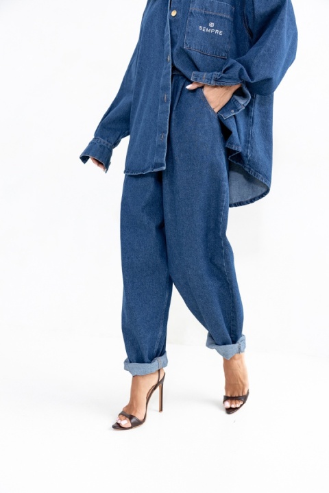 SPODNIE JEANS NIEBIESKIE Sempre