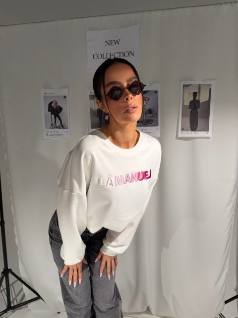 Bluza OMBRE ecru la manuel