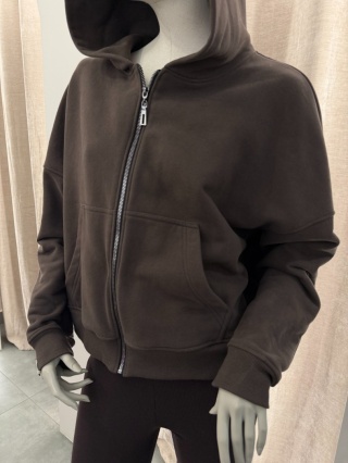 Bluza z kapturem na zamek -Nooda brązowa