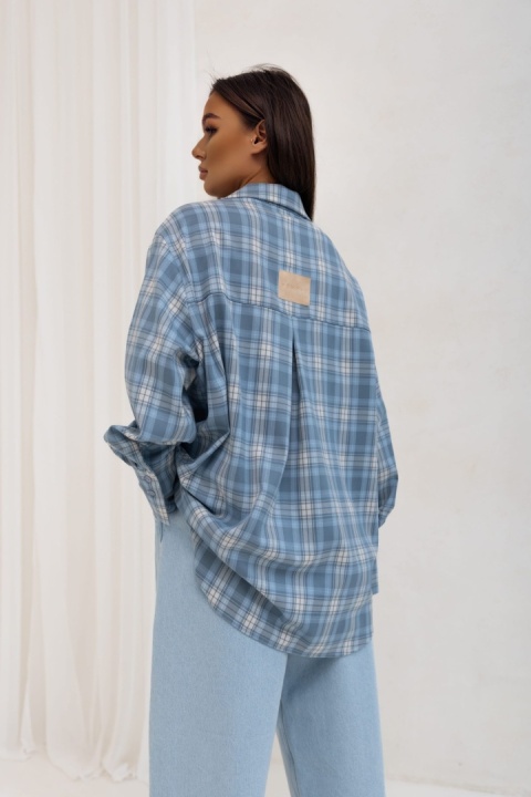 KOSZULA AURA niebieska Sempre with love