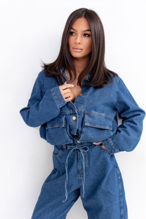 KURTKA JEANS MICHELLE niebieska sempre