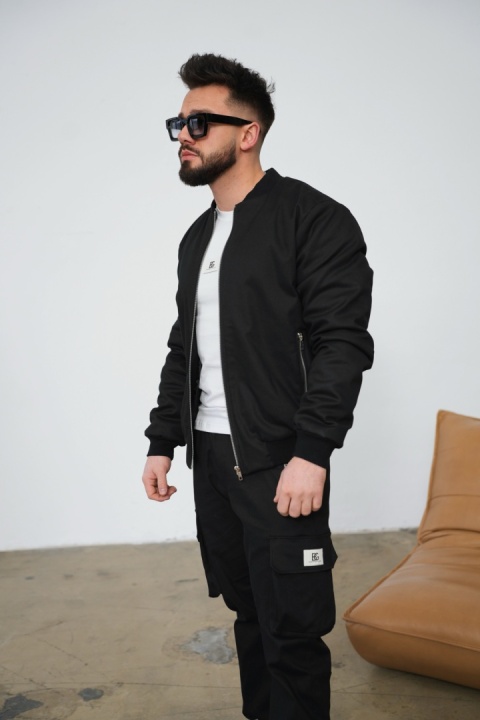 KURTKA MĘSKA BG REPEAT | CZARNY